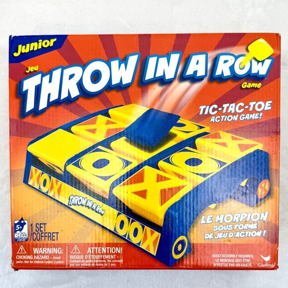 Junior Throw In A Row Tic-Tac-Toe Action Game Cardinal Games 100% Complete - Picture 6 of 9